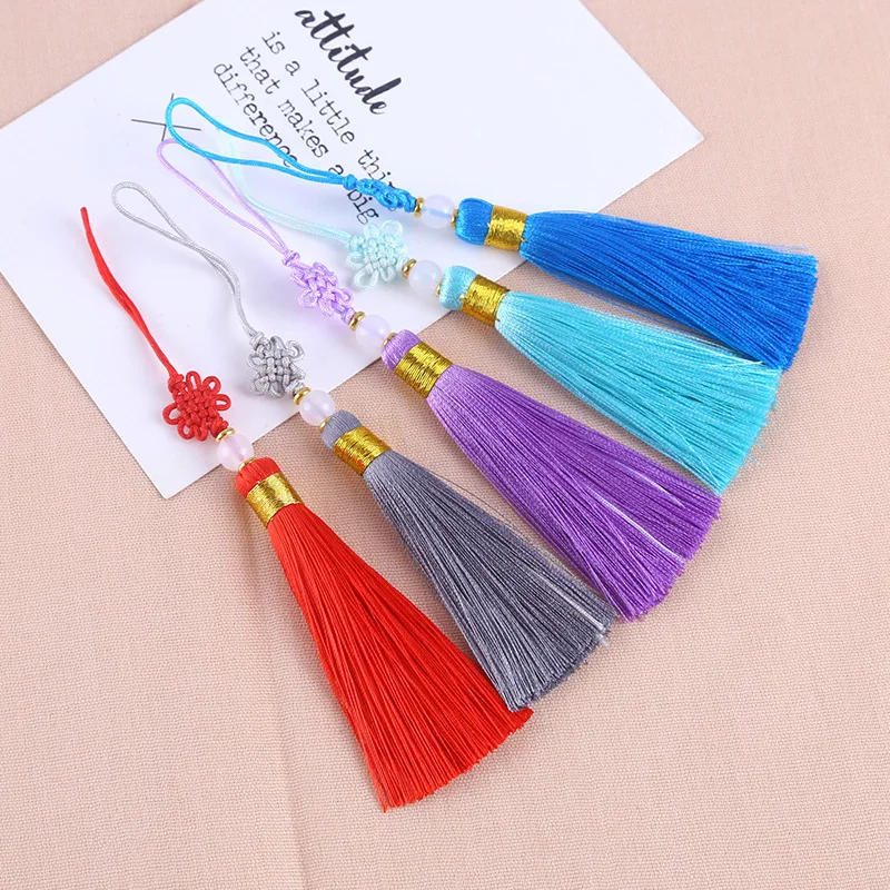 New Fashion Creativity DIY Jewelry Accessories Chinese Knot Tassel Car Bag Pendant Multicolor Handmade Trendy Gifts Wholesale