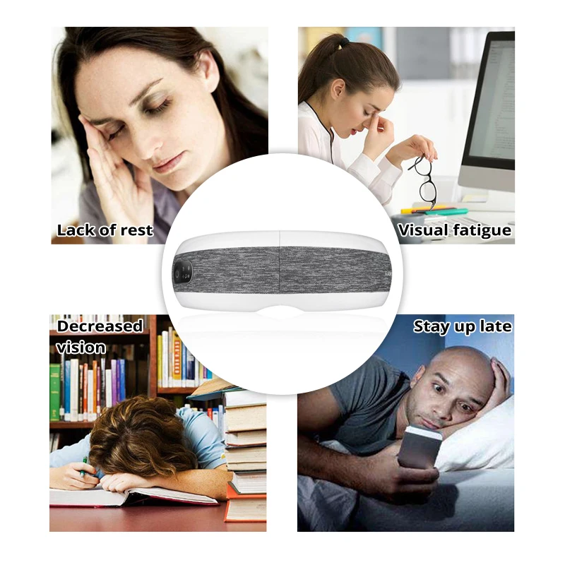 

Smart Eye Massager Air Compression Heated Massage For Tired Eyes Dark Circles Remove Massage Relaxation