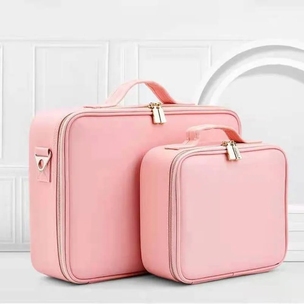 Beauty Nail Art Cosmetic Box Large Capacity Storage Separator Makeup Case Handbag Portable Tattoo Toolbox Travel Suitcase Bag