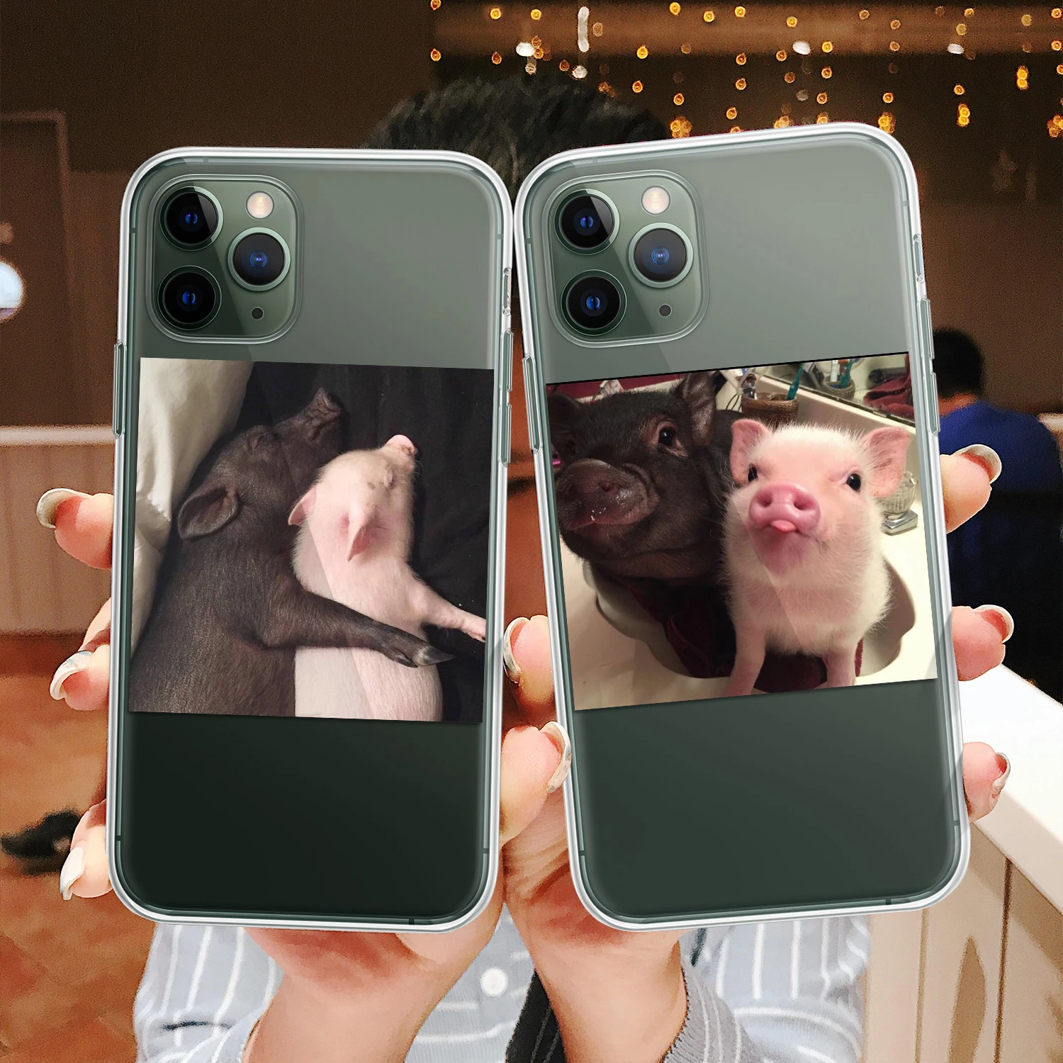

Cute Cartoon Pig Phone Case For iphone 13 12 Pro 11 XS Max XR Cover For iphone 6s 7 8 plus SE2020 Soft Cover Cute Couple
