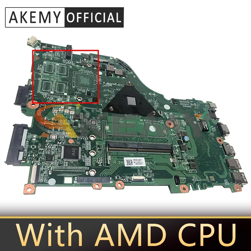 DA0ZABMB6E0 для Acer Aspire E5-523 E5-523G ноутбук Motherboatd NBGE811006 NB.GE811.006 с AMD Процессор DDR3 100%