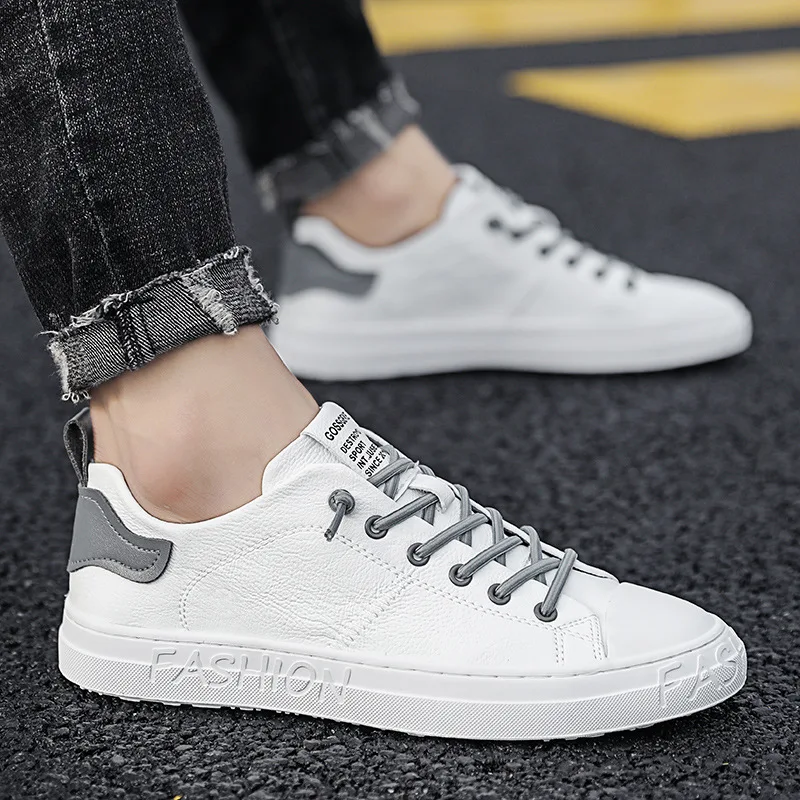 Шнуровка с низким вырезом для мужчин из PU искусственной кожи повседневная обувь