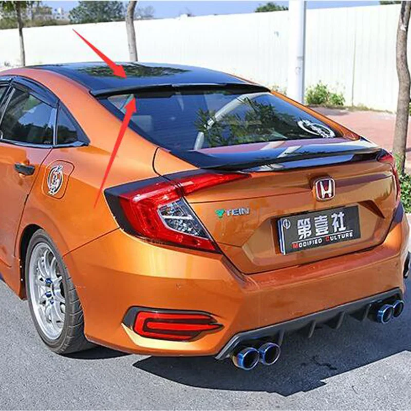 Спойлер из углеродного волокна для задней крыши Hon da CIVIC 10TH 2015 2016 2017 V Style |