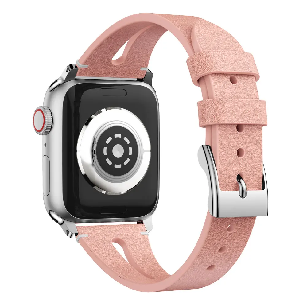 Ремешок кожаный для Apple Watch series 4 3 2 1 классический деловой браслет наручных часов 40