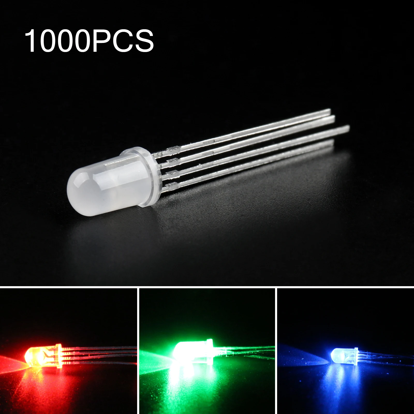 Artudatech 1000 шт. светодисветодиодный 5 мм RGB диффузионный супер яркий общий катодный