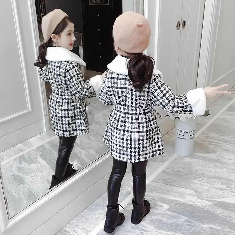 Лидер продаж модное зимнее теплое пальто для девочек хлопковое детское длинное