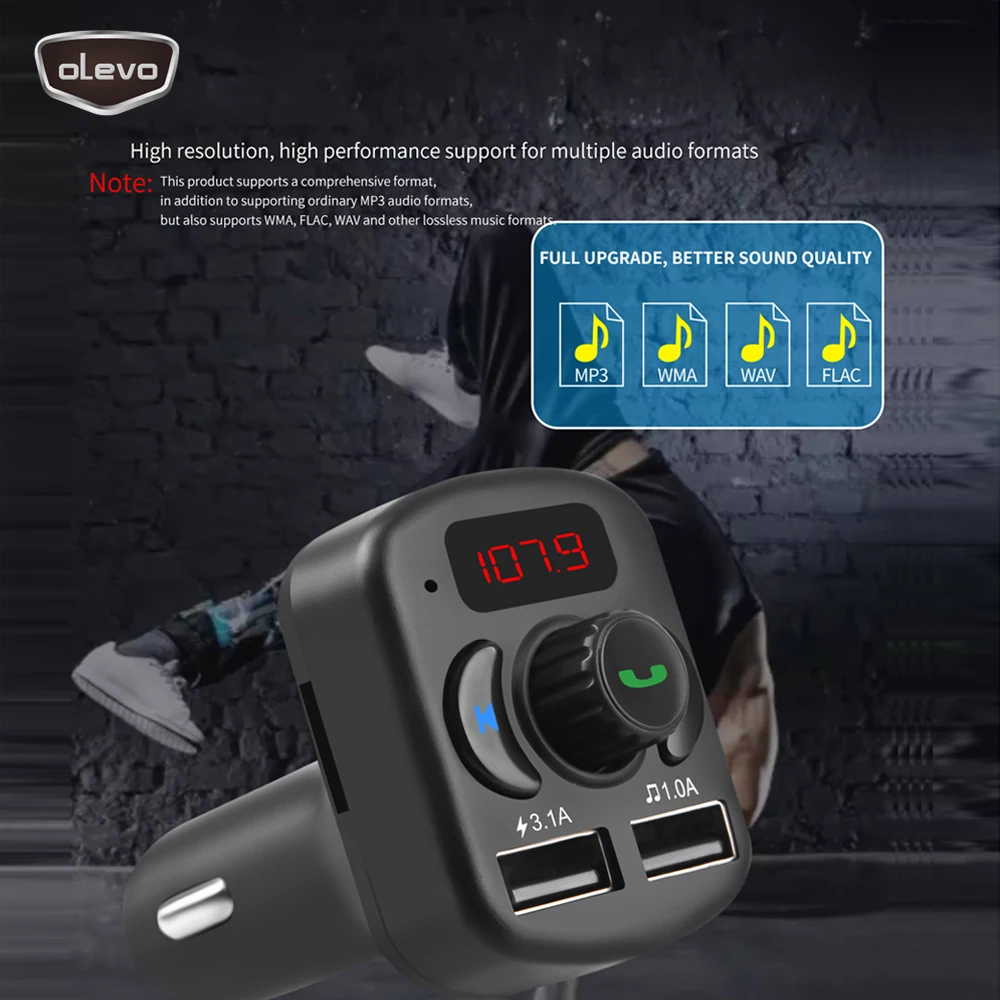 FM модулятор беспроводной MP3 плеер с двумя USB портами 12 В|MP3-плеер для авто| |