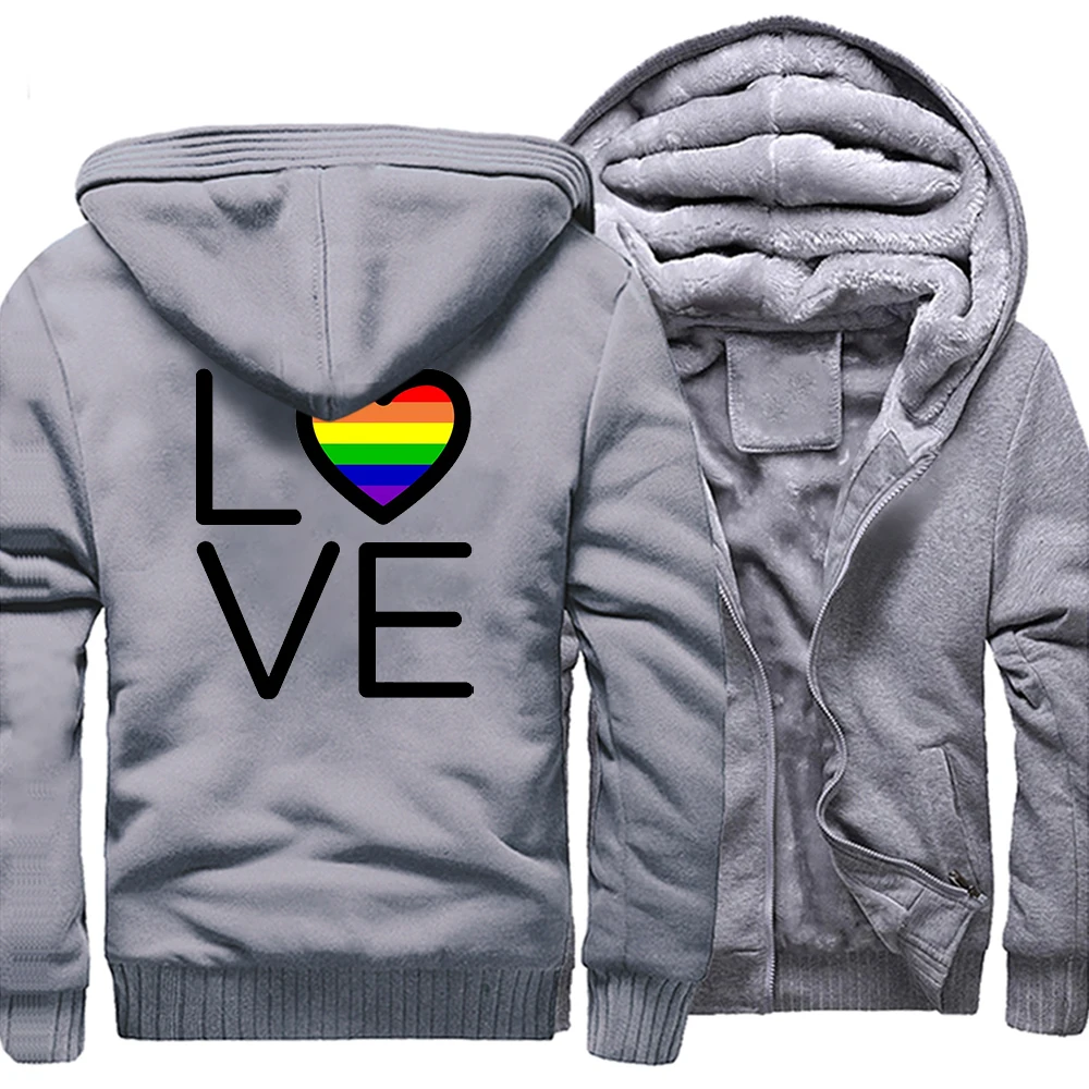 

Забавный дизайн, зимняя мужская толстовка с принтом Love, свитшот, повседневное пальто, топ с капюшоном, мужские флисовые толстовки
