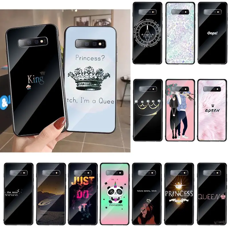 Король Королева Корона DIY печать рисунок чехол для телефона крышка оболочка samsung