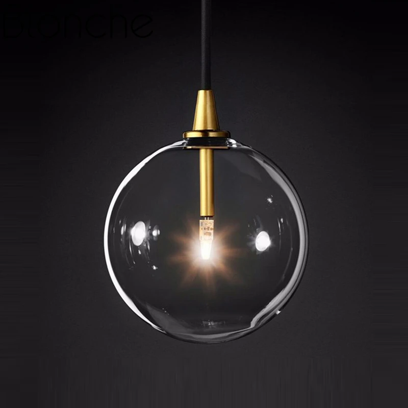 Современная Подвесная лампа со стеклянными шариками светильник G4 для гостиной