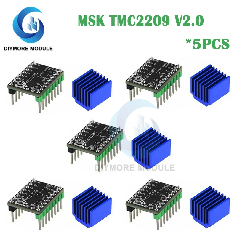 Драйвер BIGTREETECH TMC2209 V1.2 для шагового двигателя драйвер TMC2208 UART VS TMC2130 SKR V1.4 2 Mini E3 Ender 3