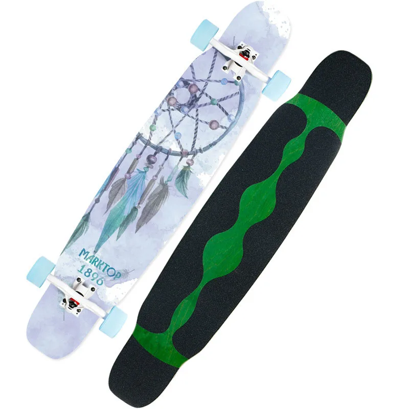 

1170x235x MM Maple Skateboard Professional Land Surfboard Big Fish Board Long Skate Board 4 Wheels For Adult Outdoor Sports Girl