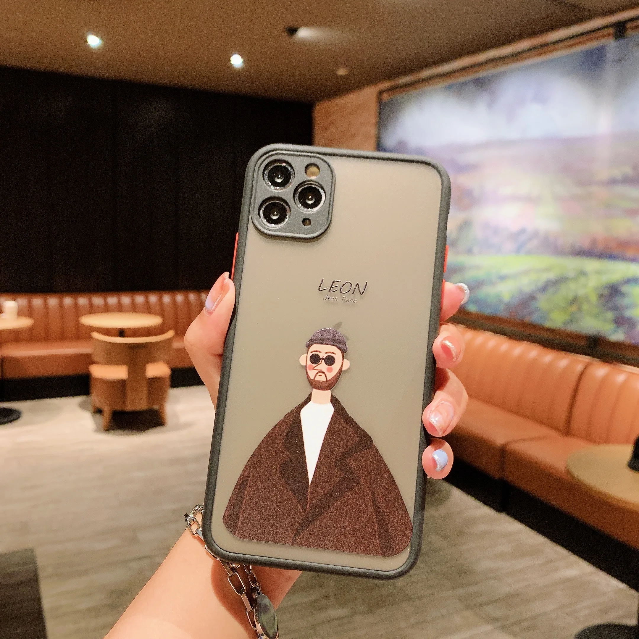 Ультратонкий матовый чехол для iPhone 11 Pro X XR XS MAX Leon Matilda дизайнерский жесткий