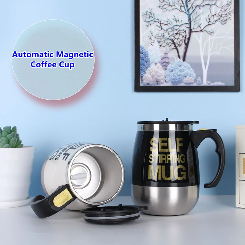 

Automatic Self Stirring Magnetic Mug Creative Stainless Steel Coffee Milk Mixing Cup Blender Lazy Smart Mixer Mugs Coffee Cups
