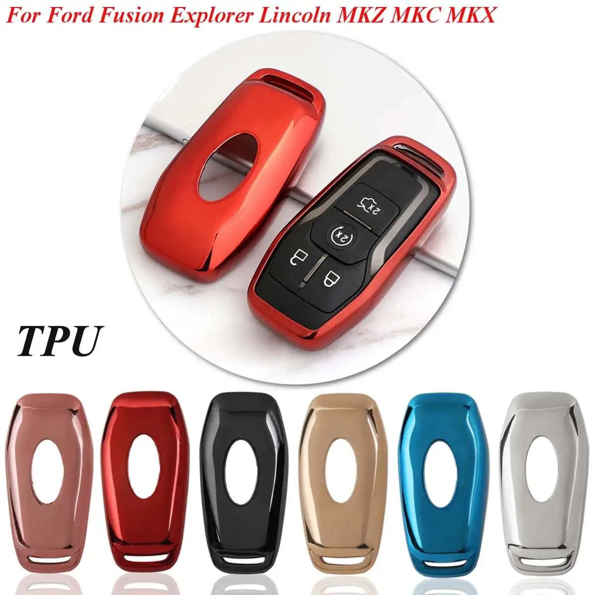 ТПУ чехол для дистанционного ключа чехол для Ford Fusion/Mondeo/Mustang F150 EDGE EXPLORER для Lincoln MKZ MKC MKX 2013- стиль