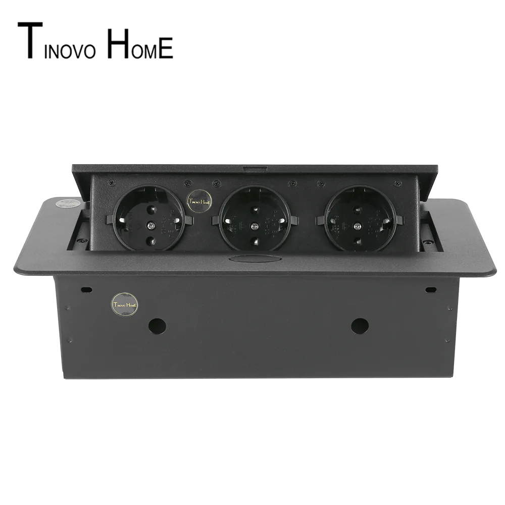 Настольная розетка с медленным отскакиванием/3 позиционная Европейская