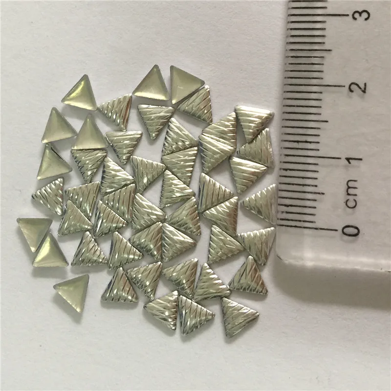 6mm Gold/Silver Hot Fix Studs Aluminium Triangles Spire Shape Iron On Nailheads Hotfix Punk Rock DIY Rhinestuds Hand Accessories | Дом и сад