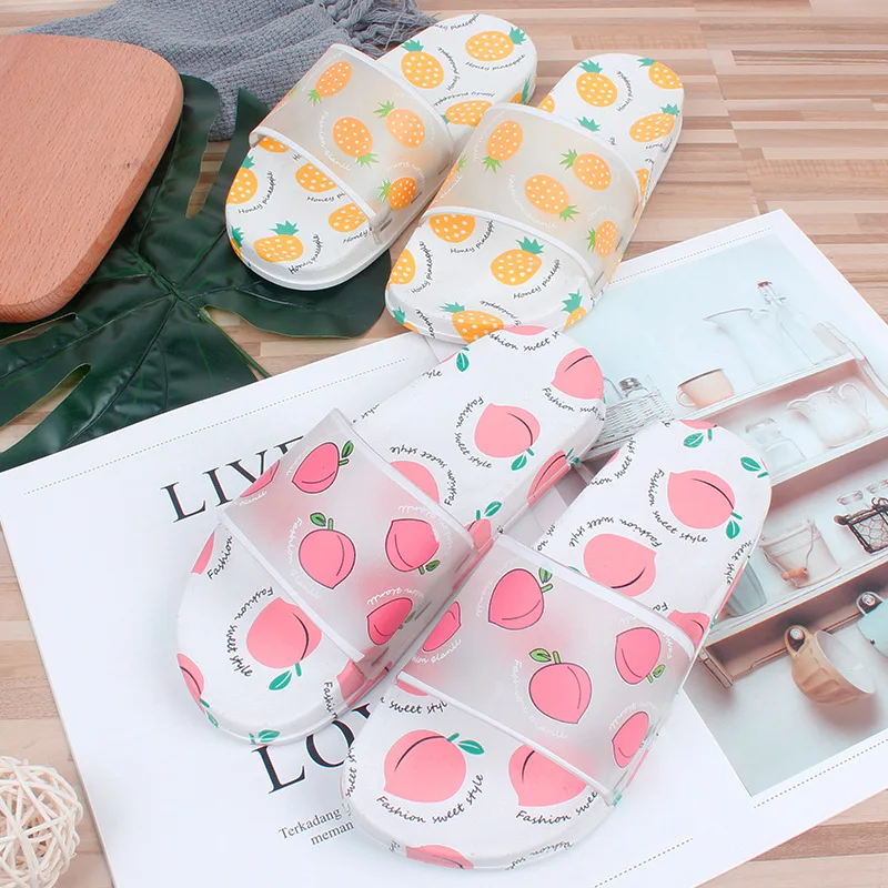 Милые летние тапочки Нескользящие домашние шлепанцы для дома Женские ванной
