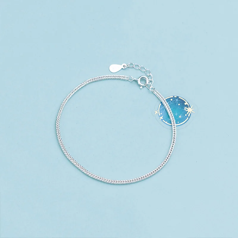 

PONYKISS Genuine S925 Sterling Silver Sweet Minimlist Chain Bracelets Woman Anniversary Fine Jewelry Accessory Romantic Gift