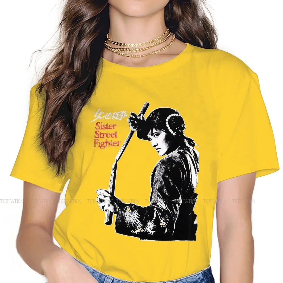 

Bruce Lee Kung Fu TShirt for Woman Girl Etsuko Shihomi Casual Tee T Shirt High Quality Trendy Fluffy
