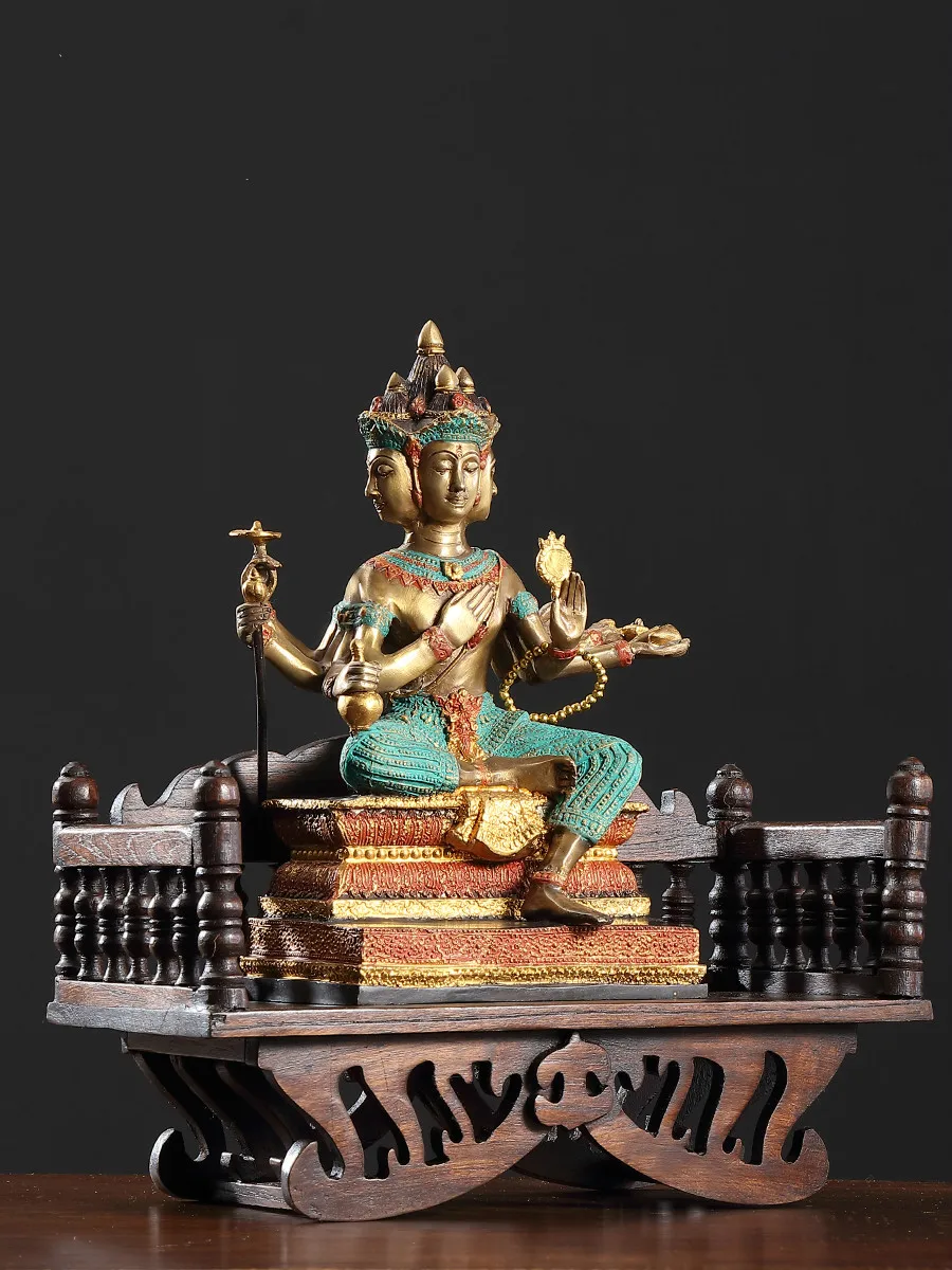 

Четырехсторонняя основа для украшения Будды, украшения в юго-восточном азиатском стиле, тайский мягкий наряд дзен, украшение для стола