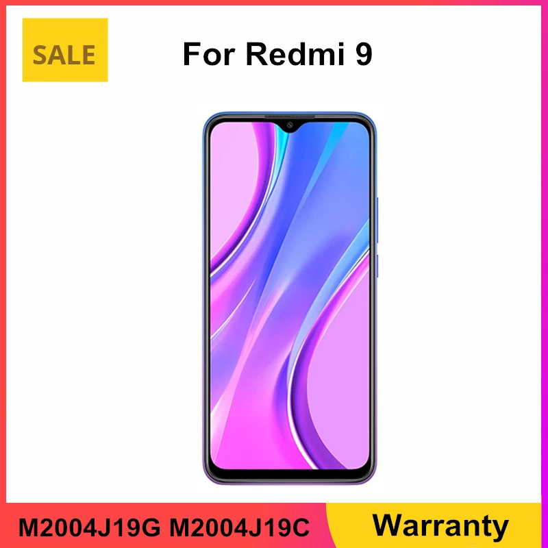 

ЖК-экран для Redmi 9, ЖК-дисплей для телефона, экран с дигитайзером в сборе с рамкой для Redmi 9 M2004J19G M2004J19C
