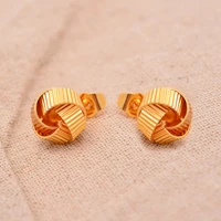 24k gold color polished thread earrings circle geometric earrings for women minimalist earrings new jewelry