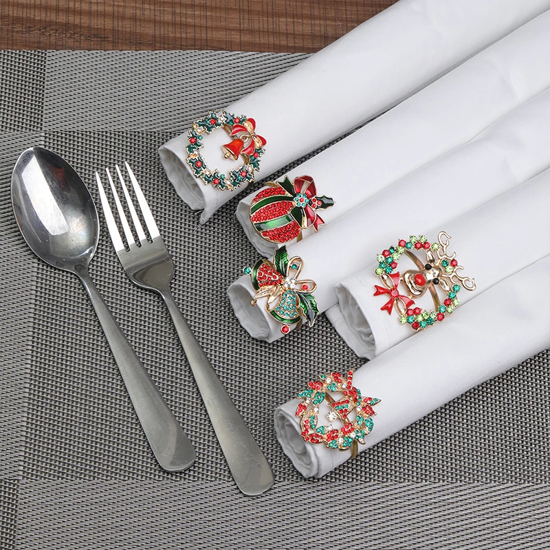 

Christmas Napkin Ring Napkin Buckle Snowman Sock Shaped For Party Wedding 2022 New Year Table Decoration кольца для салфеток