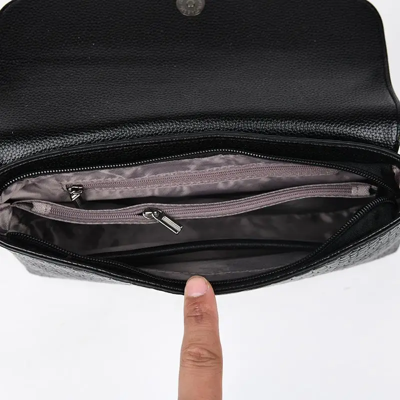 

Alligator Women Shoulder Handbags Purses Simple Soft Leather Female Sling Bags Chic Portable All Match Ladies Crossbody Tote Bag