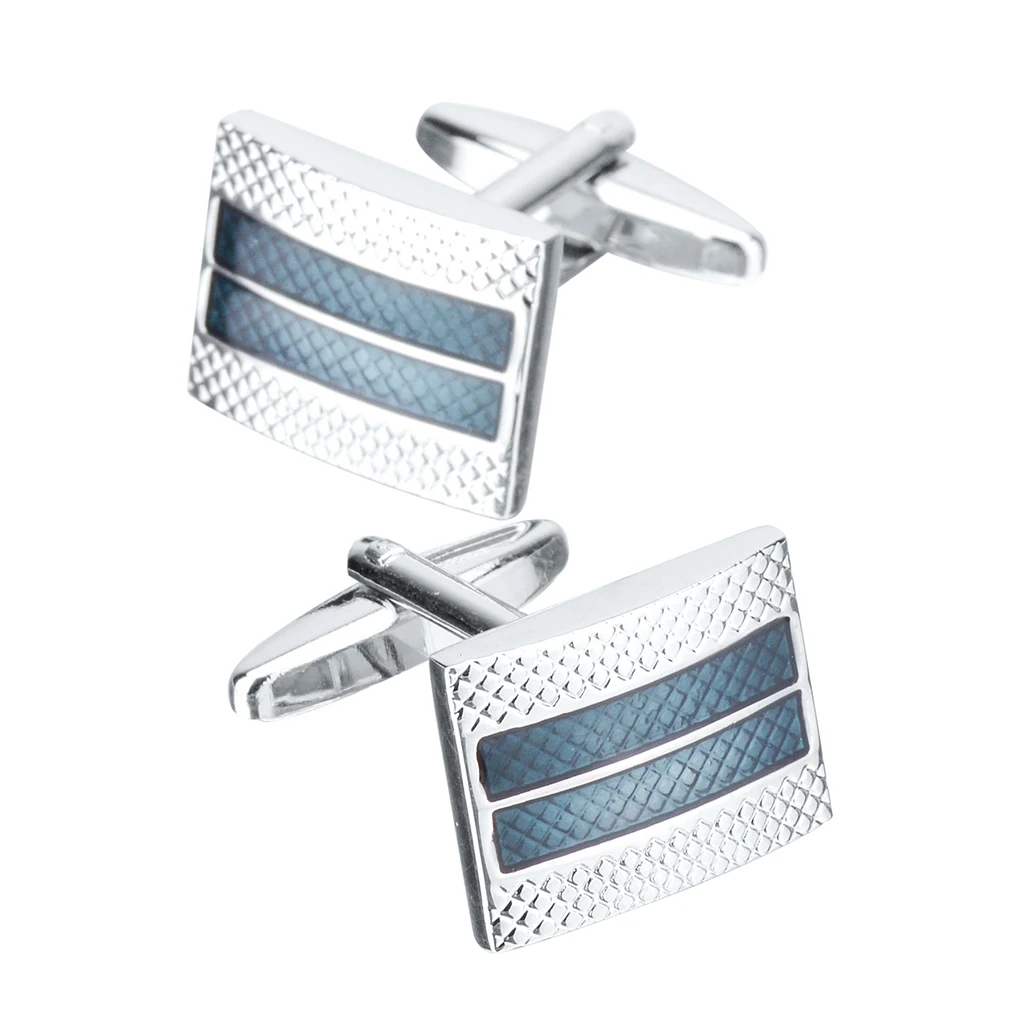 

Elegant Mens Rectangle Cufflinks Geometric Shape Business Formal Cuff Links