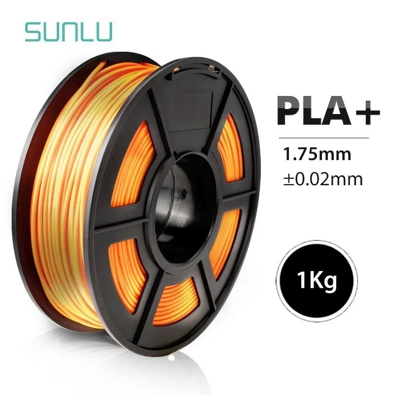 PLAPro-OR SUNLU 1,75 мм PLA+ 3D Экструдер нить 1 кг кожа с катушкой Пластик PLA плюс нить для FDM принтера 3D ручки допуск+/-0,02 мм - Цвет: PLAPro-OR