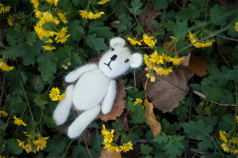 white bear Jane Z Ann кукла ручной работы для фотосъемки новорожденных кролик девочка медведь свинья кошка реквизит для студийной съемки аксессуары - Цвет: white bear