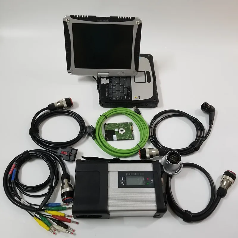 MB Star C5 SD Подключение C5 с новейшим программным обеспечением,12 hdd или ssd диагностический инструмент с toughbook CF19 4g ноутбук для автомобилей mb
