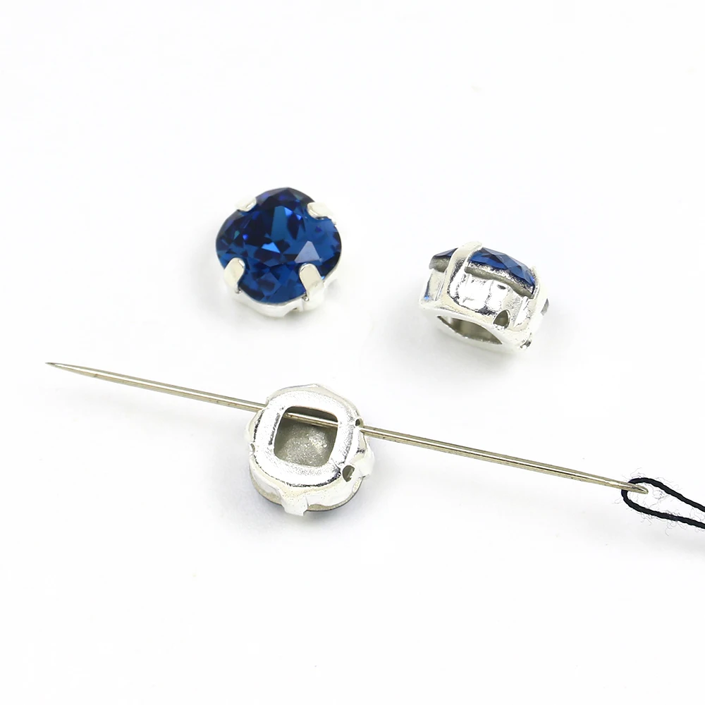 3D Кристальные красивые камни с серебряным когтем толстые квадратные Стразы для