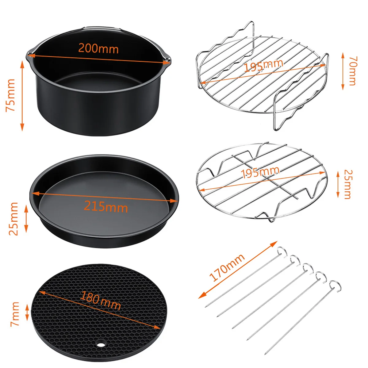 Аксессуары для фритюрницы 10 шт. 9 дюймов подходит 5 2 кг корзина выпечки тарелка