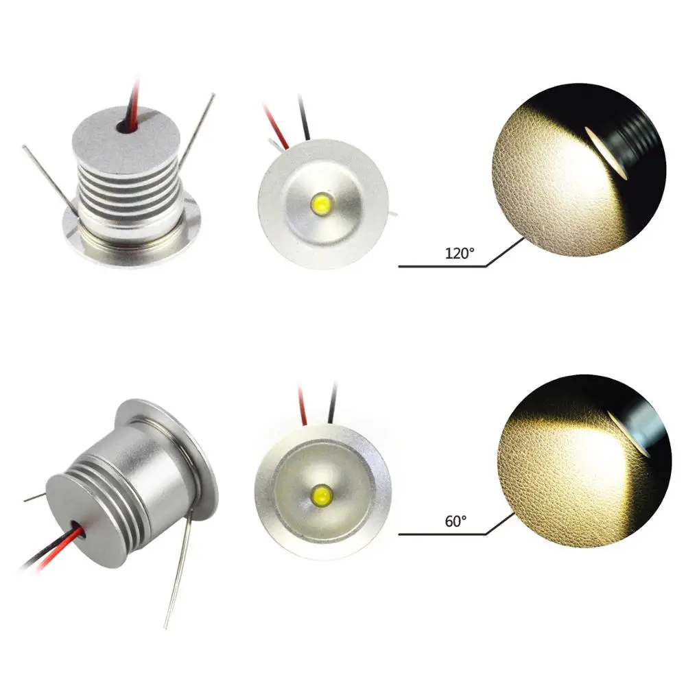 9 шт. светодиодный светильник 1 Вт IP65 Водонепроницаемый Встраиваемый точечный DC12V