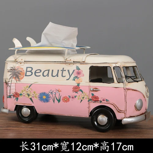 

Retro Tissue Box Living Room Nordic Ins Home Creative Beetle Car Model Multi-Function Restaurant Paper Extraction Box Decoration