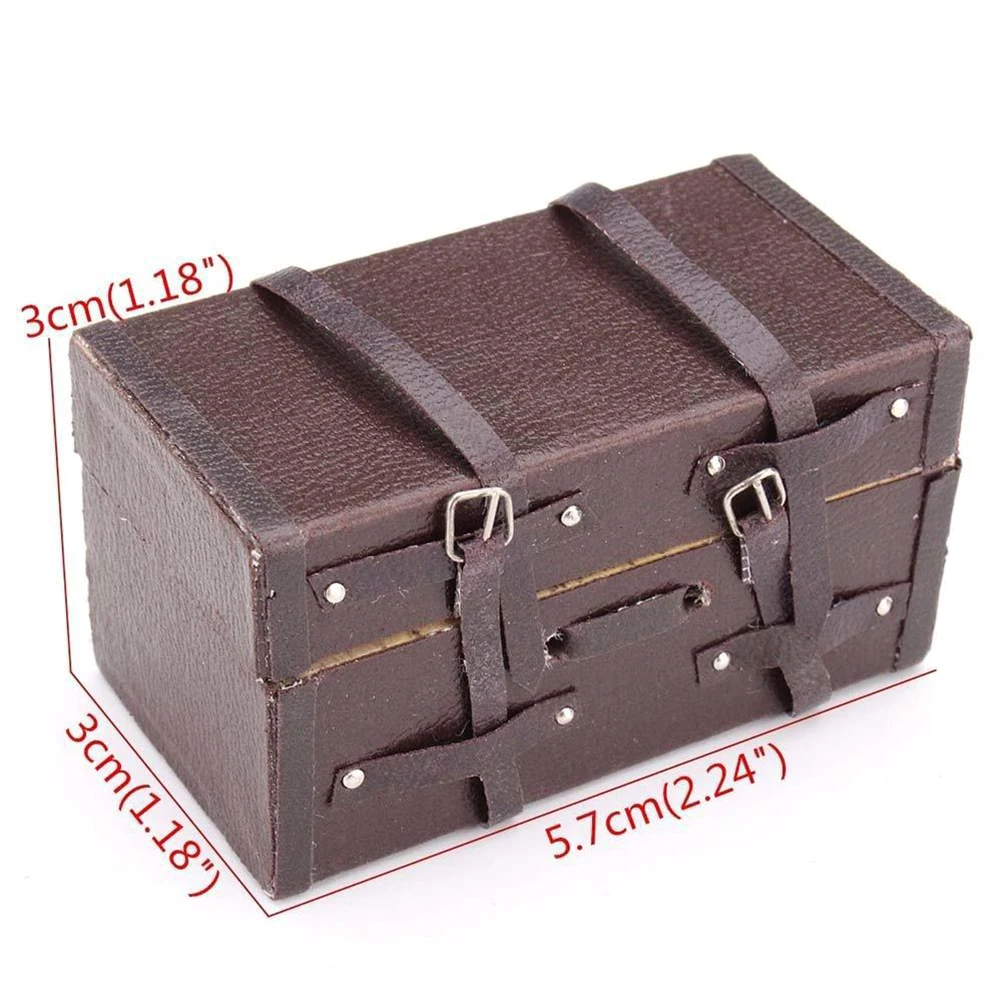 1/12 миниатюрный игрушечный дом винтажный кожаный деревянный чемодан мебель
