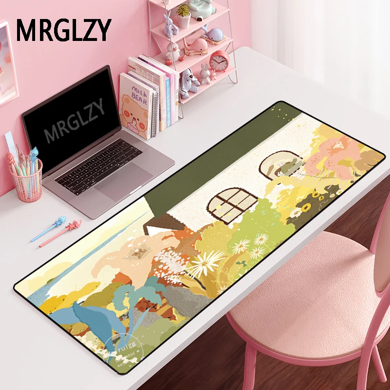 

MRGLZY Hot Sale Cute XXL Large Gamer Long Mouse Pad Genshin Impact Rug Carpet Laptop Gaming Accessories MousePad DeskMat for LOL