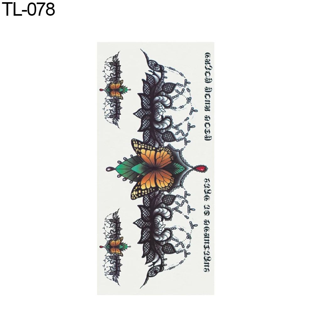 Боди-арт Съемные с деревом перо птица Мода временные фальшивые татуировки