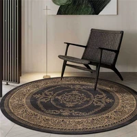 classical european style round rug brown ash red green carpet living room bedroom bed blanket yao lan yi floor mat