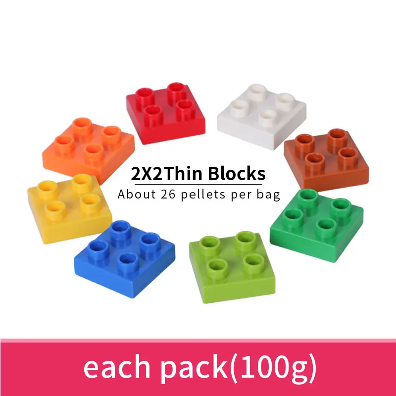 Классические кирпичи-пластины 2x2 строительные блоки большого размера городской