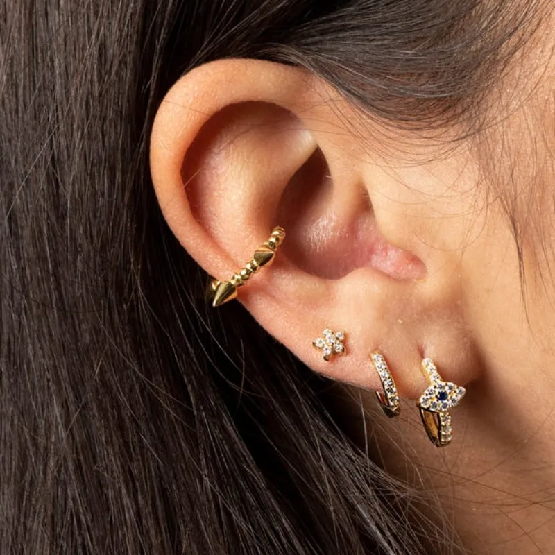 Очаровательные серьги от сглаза маленькие петли из стерлингового серебра 925