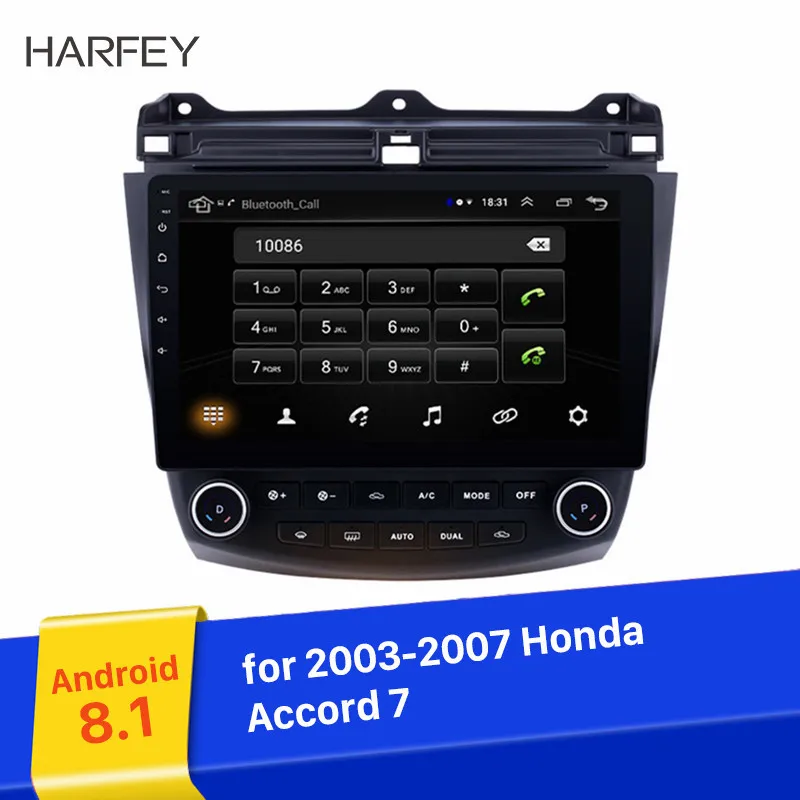 Автомобильная магнитола Harfey сенсорный экран 10 1 дюйма Android 8 GPS-навигация Bluetooth Wi-Fi