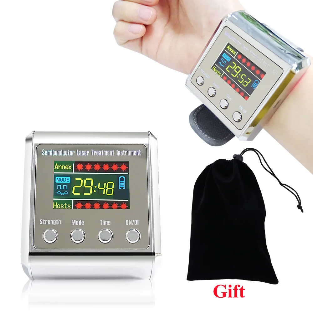 

Medical Laser Therapy Watch 650nm Physiotherapy Wrist Diode LLLT for Sinusitis Diabetes Hypertension Treatment Diabetic Machine