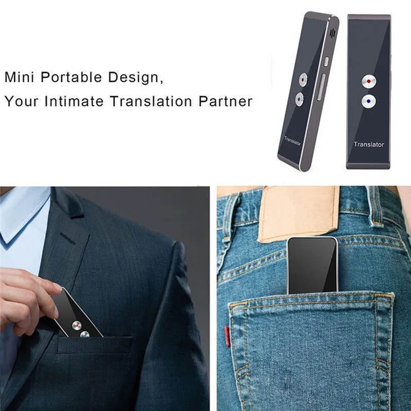 Многоязычный портативный Smart Voice T8 переводчик двусторонний в режиме реального времени перевод 40+ для людей