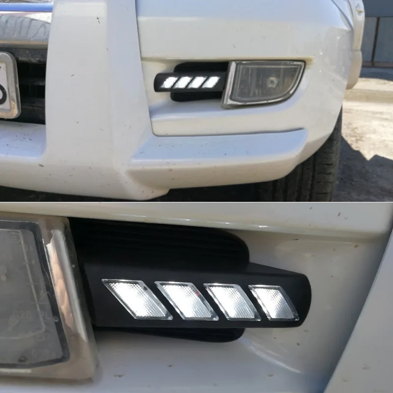SNCN светодиодный дневные ходовые огни светильник для Toyota Prado 120 FJ120 2003-2009 автомобильные аксессуары Водонепроницаемый АБС 12 В DRL Противотуманные фары украшения