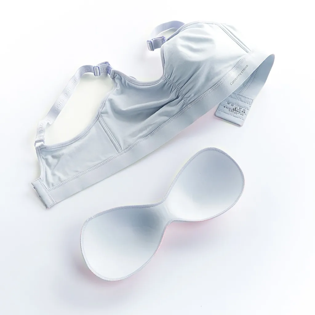 

Pregnant women front button-type anti-glare nursing bra without rims bra feeding lactating pregnant women bra 40*