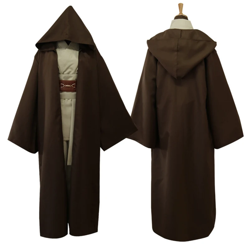 Brown Suit Лидер продаж, новинка, Звездные войны, аниме, косплей, костюм для женщин и мужчин, на Хэллоуин, необычный рыцарь-джедай, Анакин, маскировка, Пусть сила будет с вами - Цвет: Brown Suit
