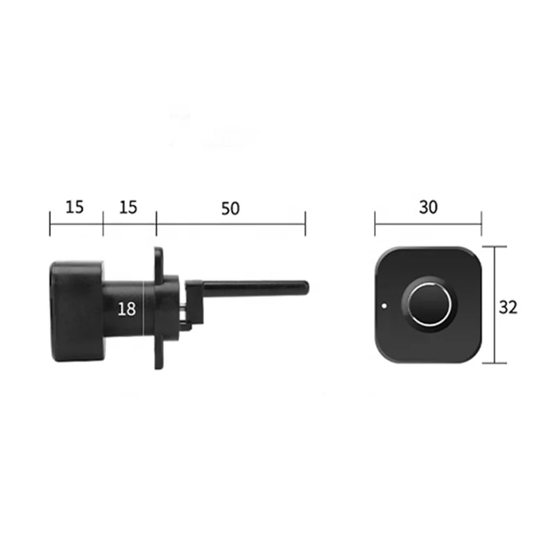 Умный БЕСКЛЮЧЕВОЙ мини-замок для шкафа с отпечатком пальца невидимый